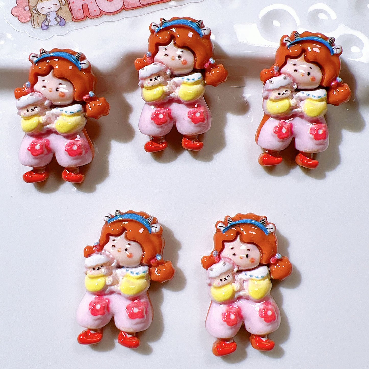 (5pic for 1 Bag) Cutie Constellation Girls DIY Resin Charms (Pack Offline)