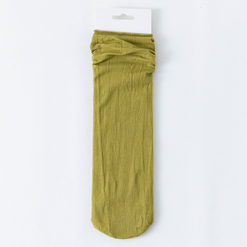 Thin Ice Silk Slouch Crew Socks for Women | Cool Summer Socks