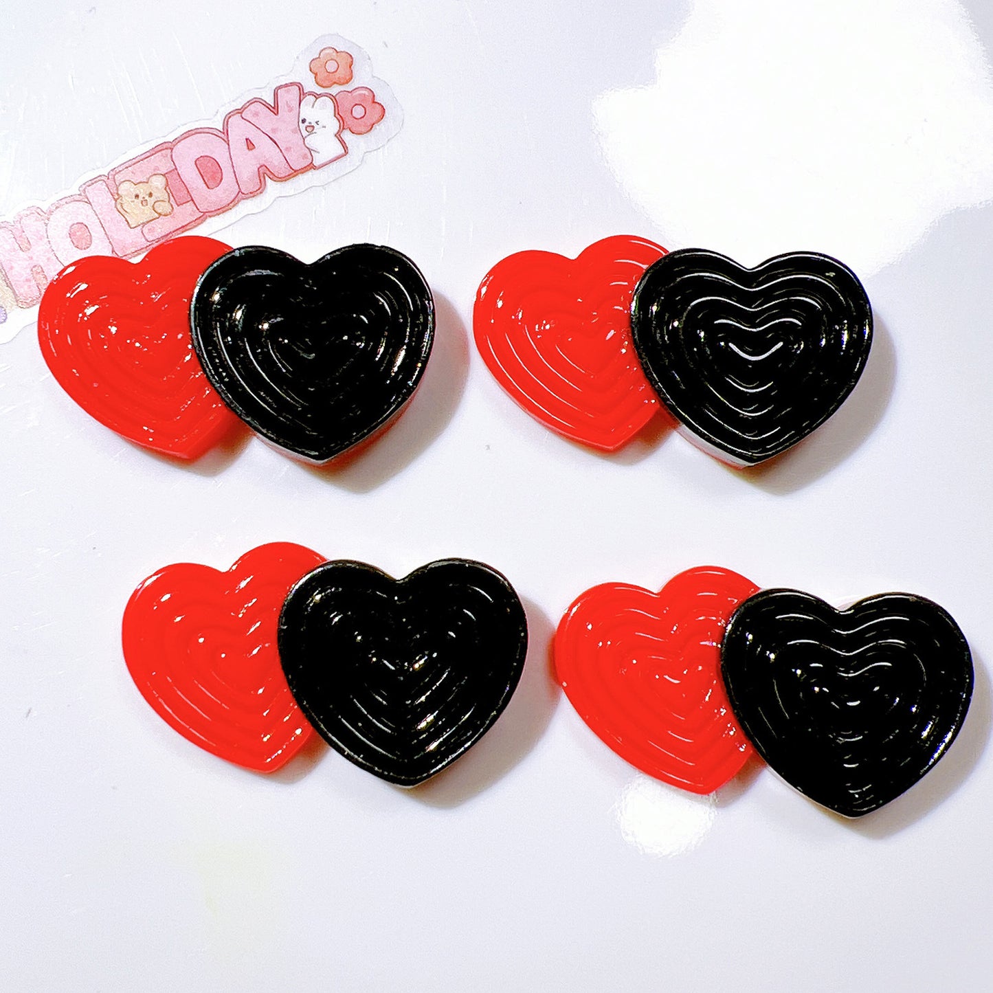 (5pic for1bag)Cutie double love diy resin charms(pack offline)