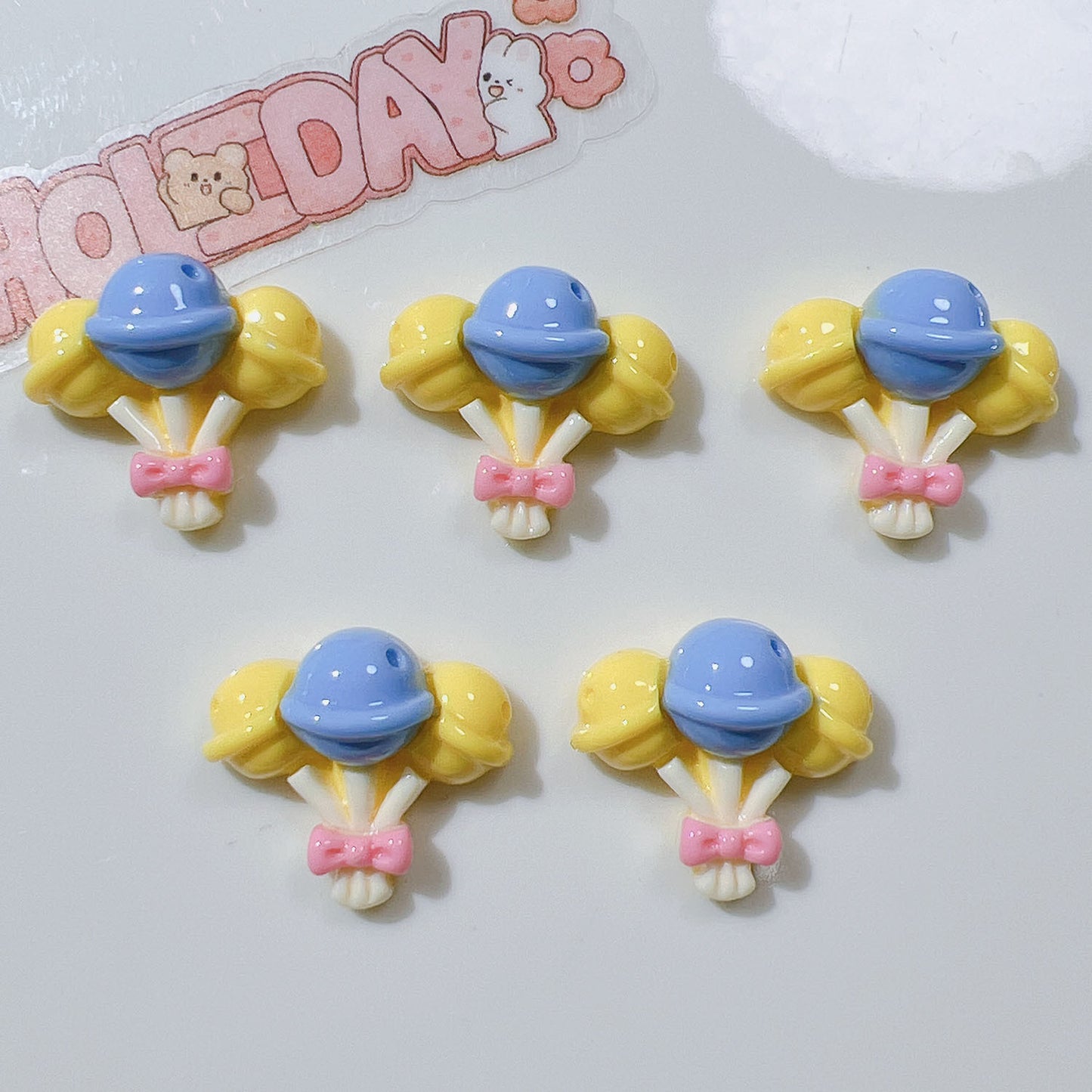 (5pic for 1bag)Cutie lollipop bouquets diy resin charms (pack offline)
