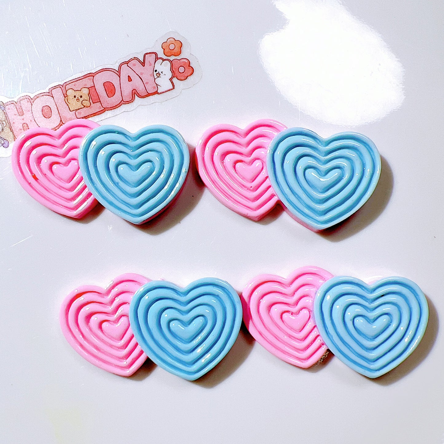 (5pic for1bag)Cutie double love diy resin charms(pack offline)