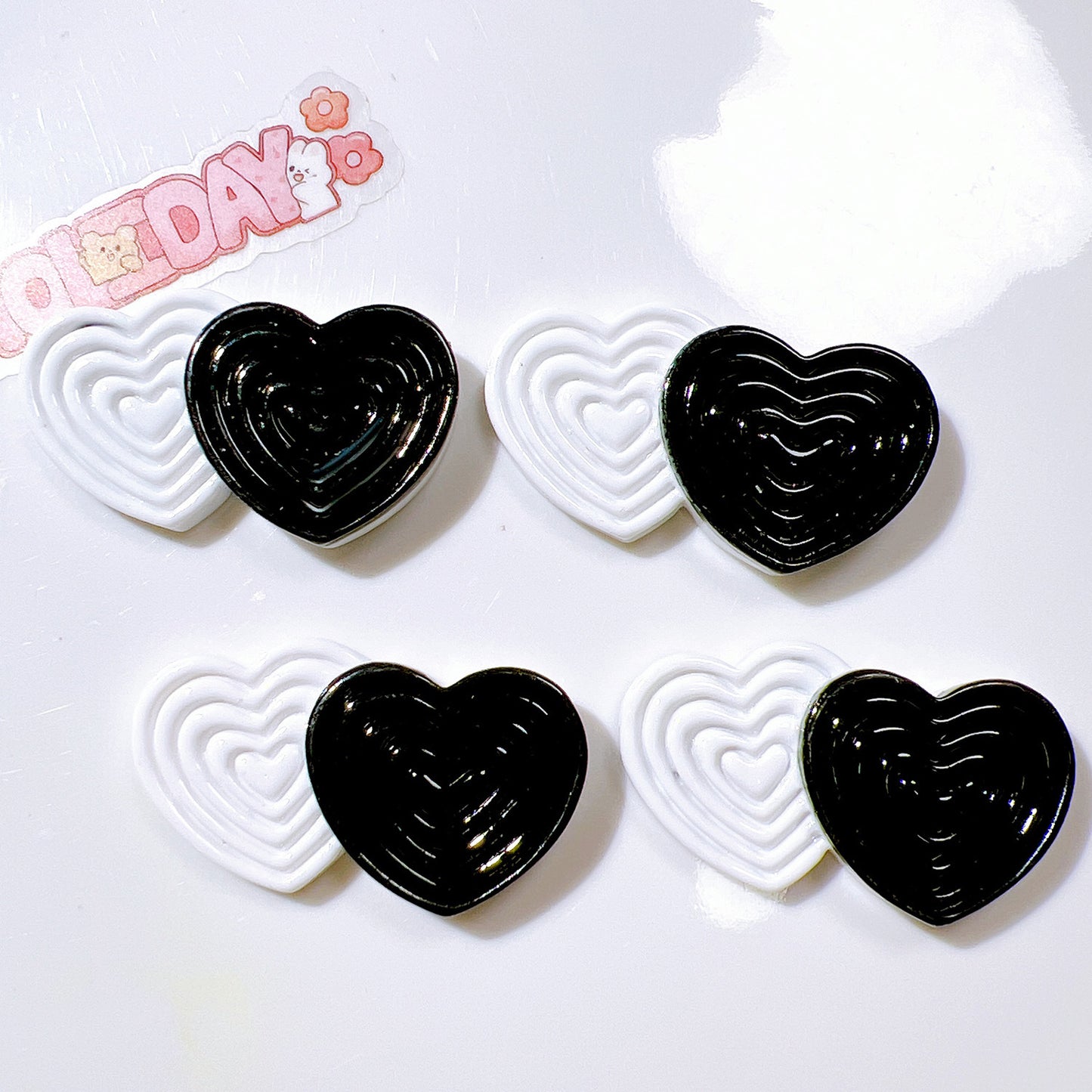 (5pic for1bag)Cutie double love diy resin charms(pack offline)