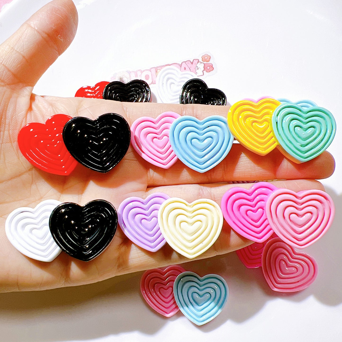 (5pic for1bag)Cutie double love diy resin charms(pack offline)