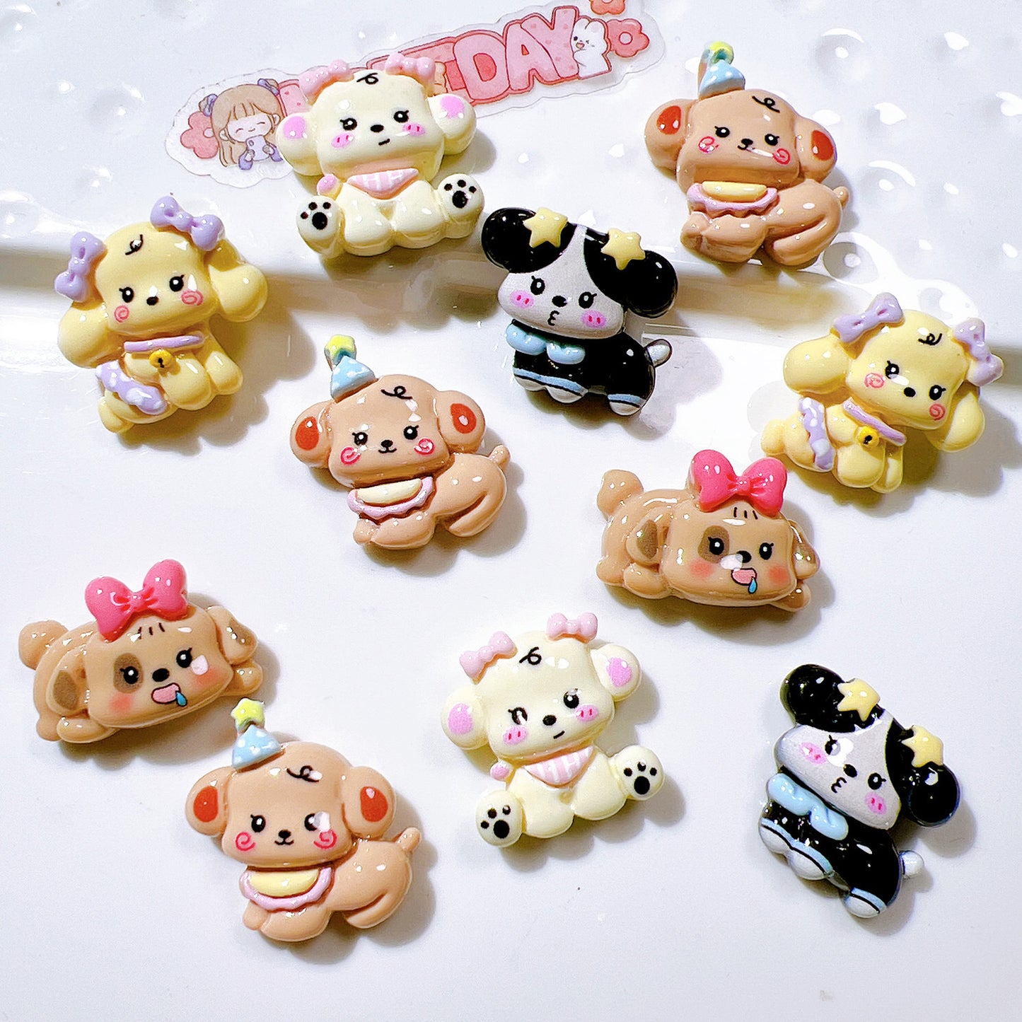 (5pic for 1bag)Cutie Dog Diy Resin Charms(pack Offline)