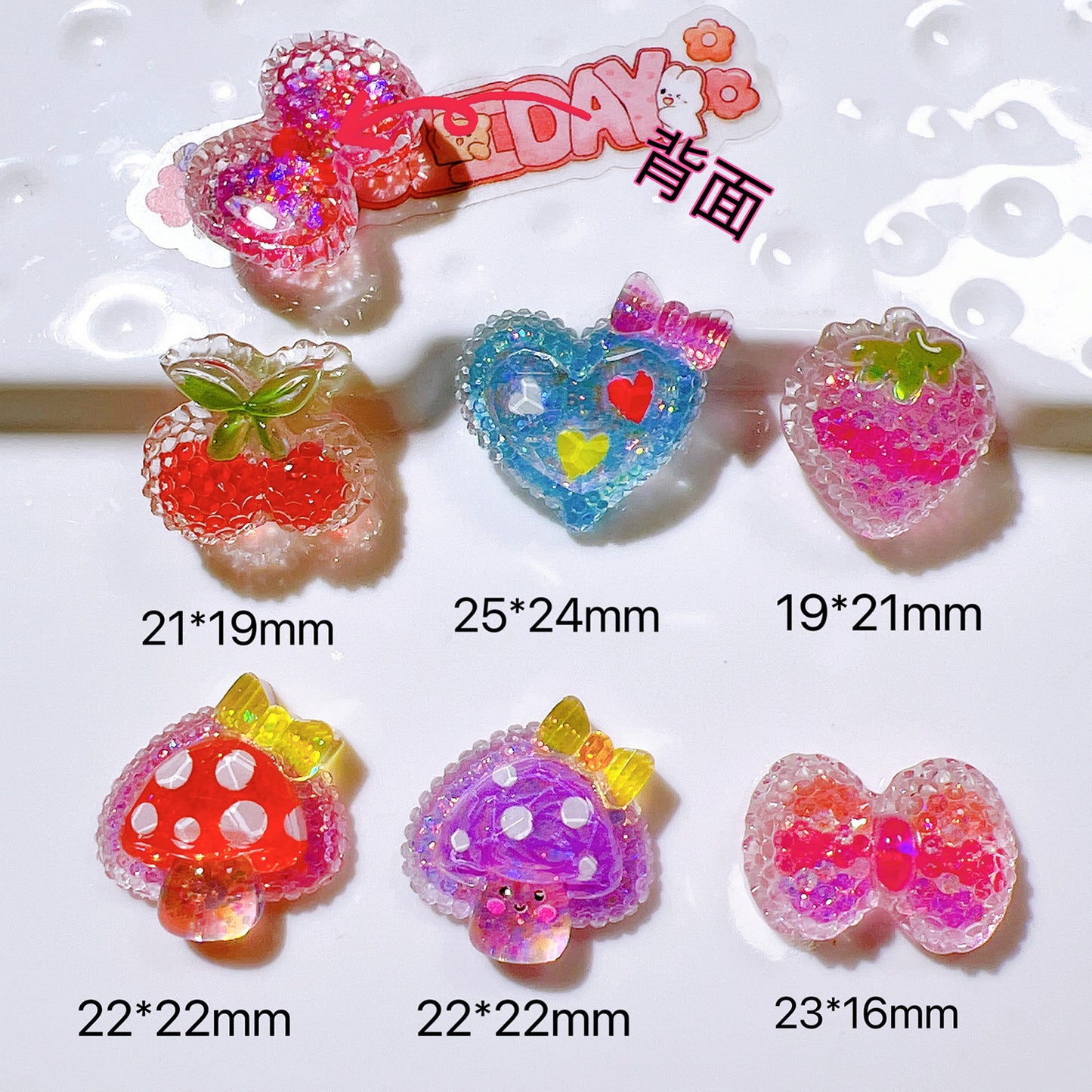 (5pic for1bag)Cutie stars mushrooms diy charms(pack offline)