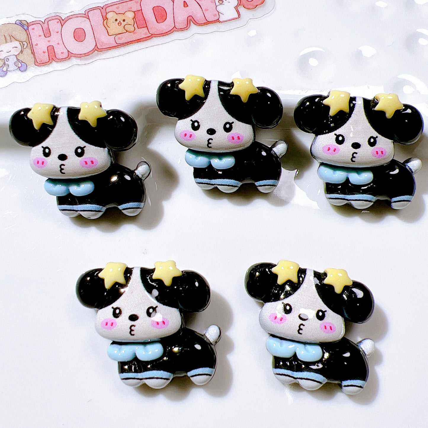 (5pic for 1bag)Cutie Dog Diy Resin Charms(pack Offline)
