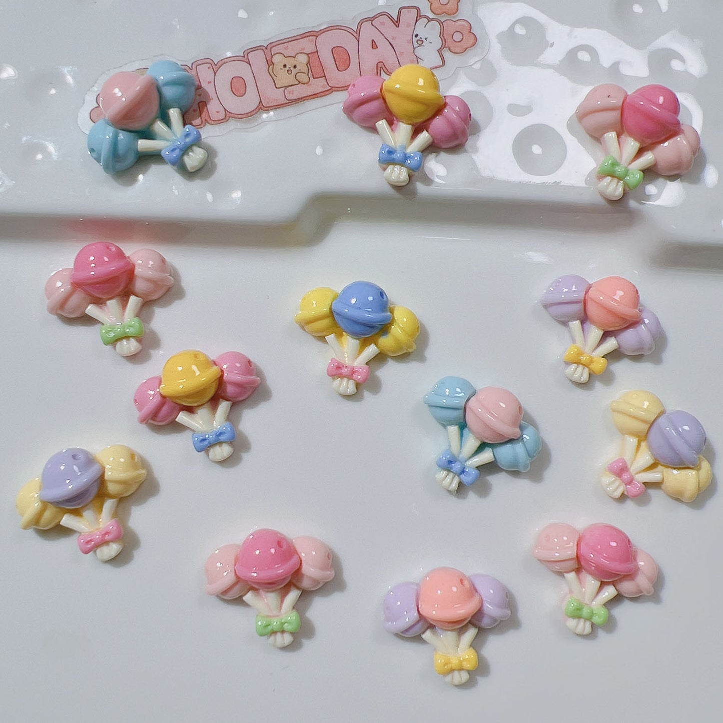 (5pic for 1bag)Cutie lollipop bouquets diy resin charms (pack offline)