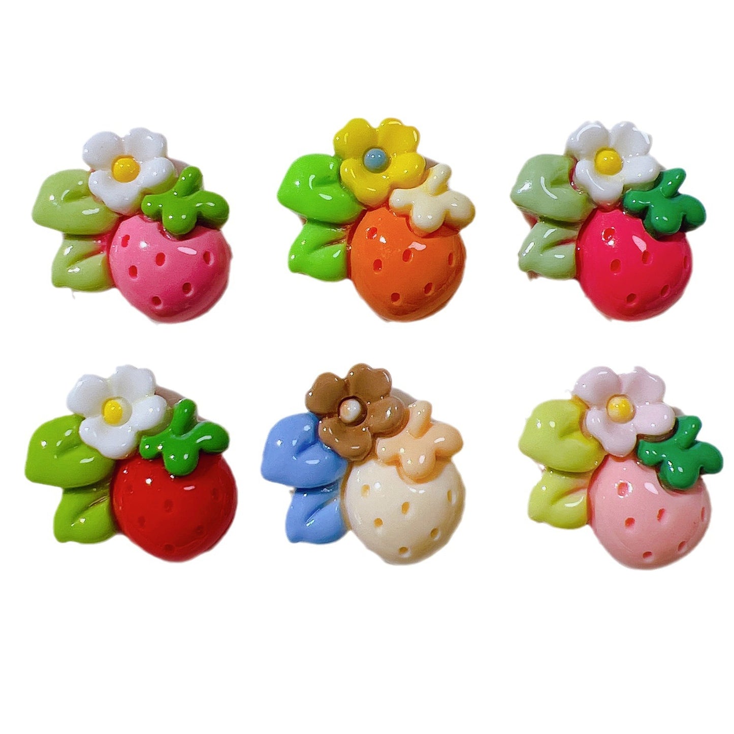 (5pic for 1bag)Cutie small strawberry diy resin charmss(pack offline)