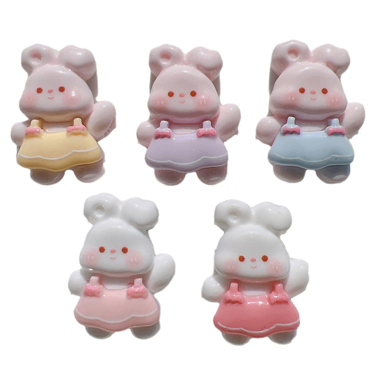 (5pic for 1bag)Cutie rabbit diy resin charms(pack offline)