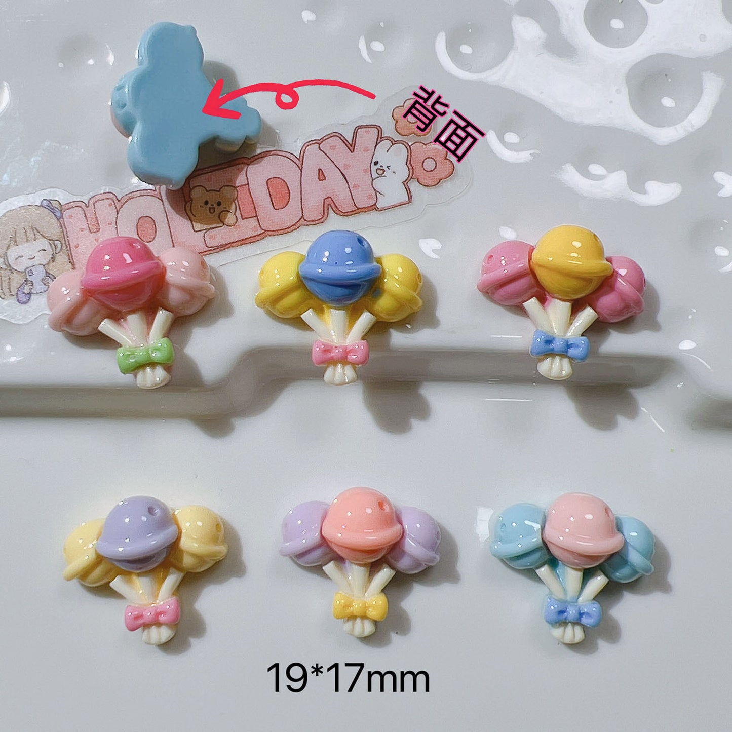 (5pic for 1bag)Cutie lollipop bouquets diy resin charms (pack offline)