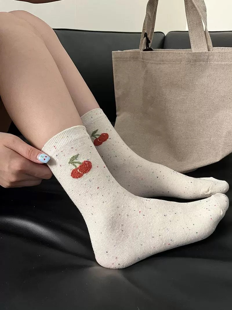 Cute Novelty Cotton Crew Socks for Women | Trendy Patterned Socks
