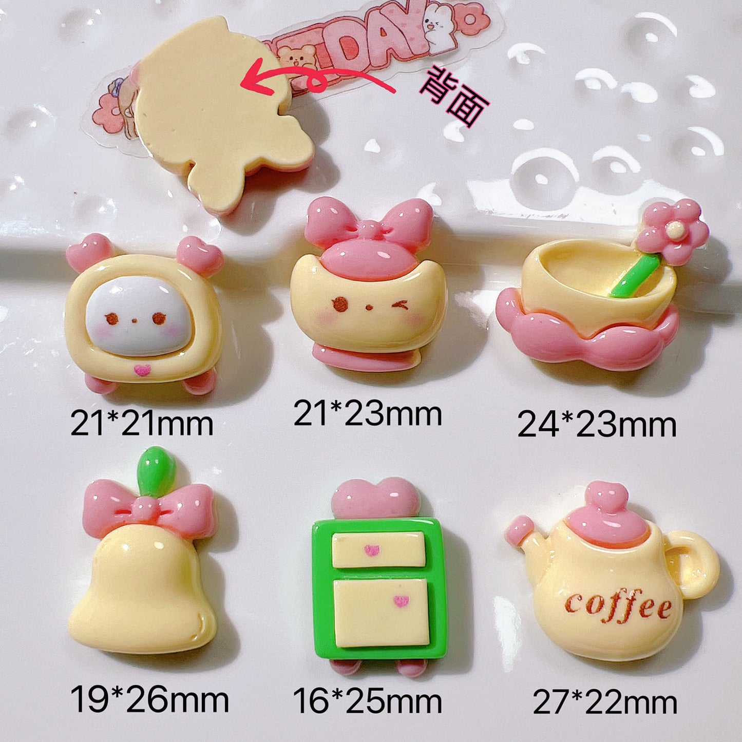 (5pic for 1 Bag) Cutie Coffee Teapot DIY Resin Charms (Pack Offline)