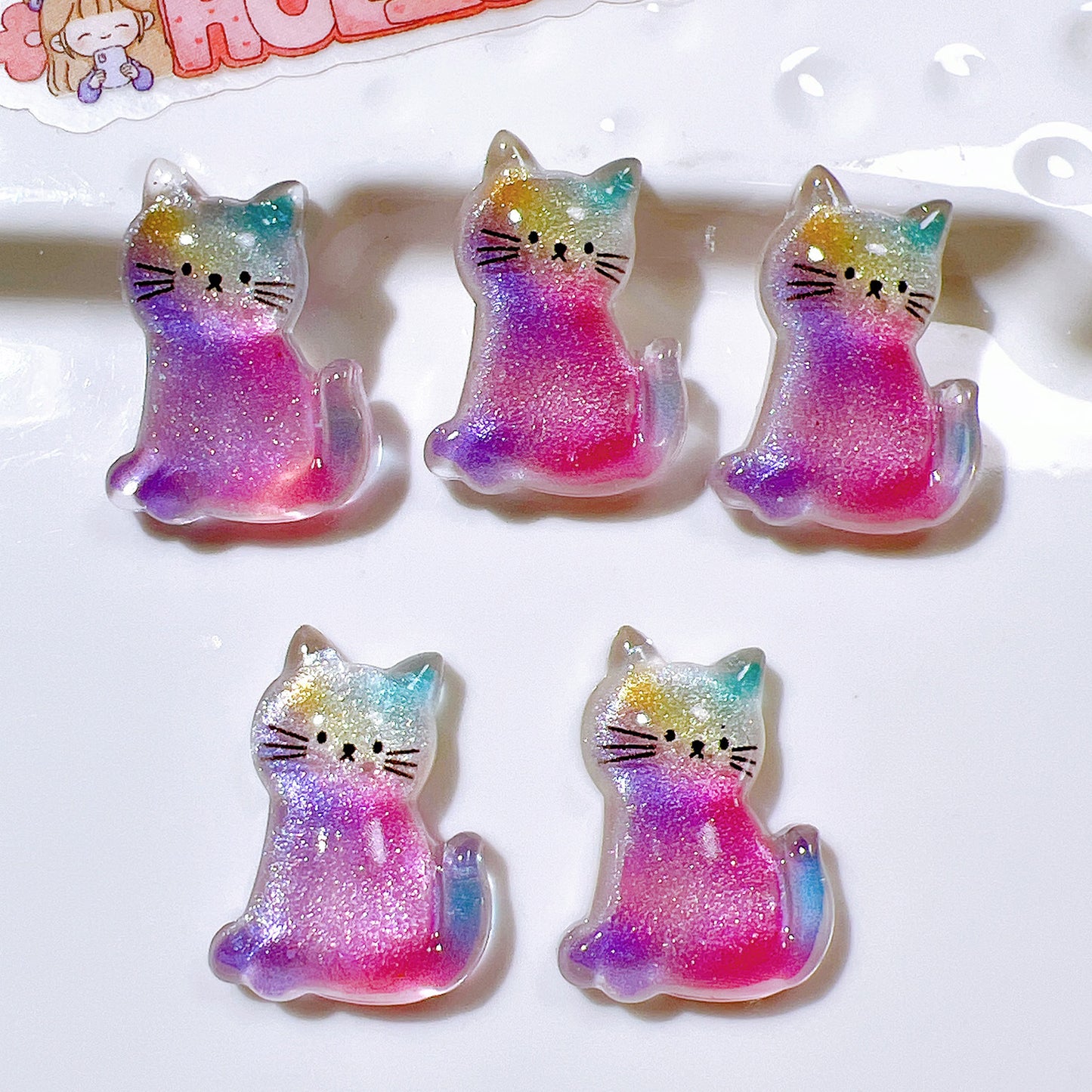 (5pic for1bag)Cutie annimal diy resin charms(pack offline)