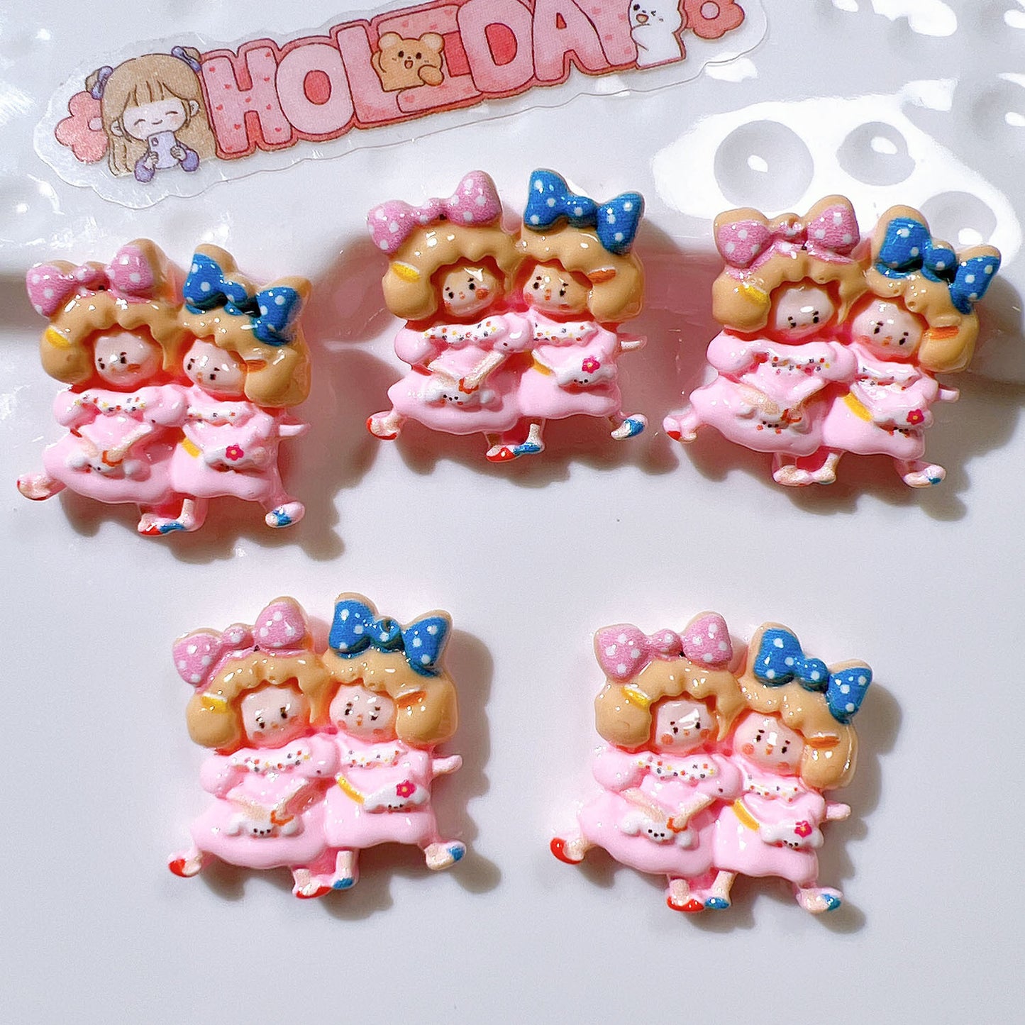 (5pic for 1 Bag) Cutie Constellation Girls DIY Resin Charms (Pack Offline)