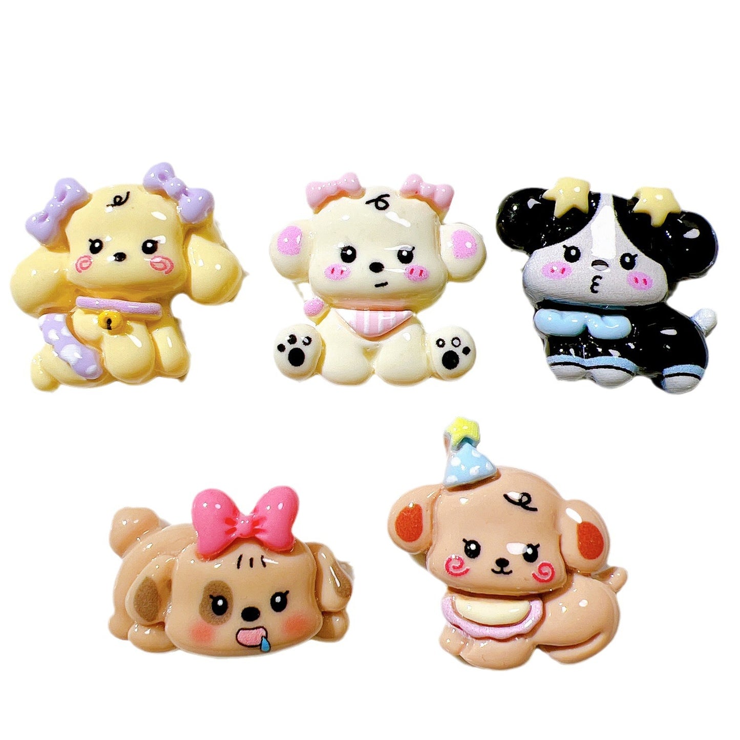 (5pic for 1bag)Cutie Dog Diy Resin Charms(pack Offline)