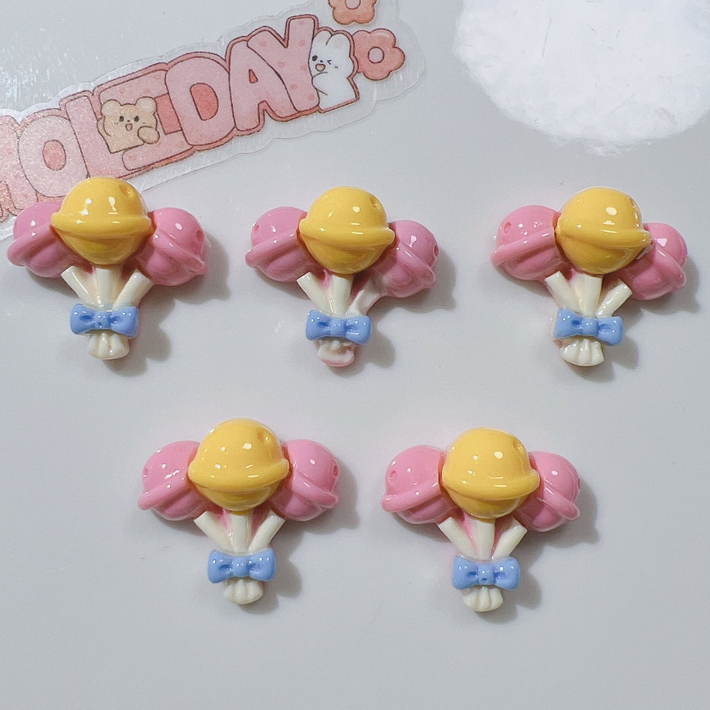 (5pic for 1bag)Cutie lollipop bouquets diy resin charms (pack offline)