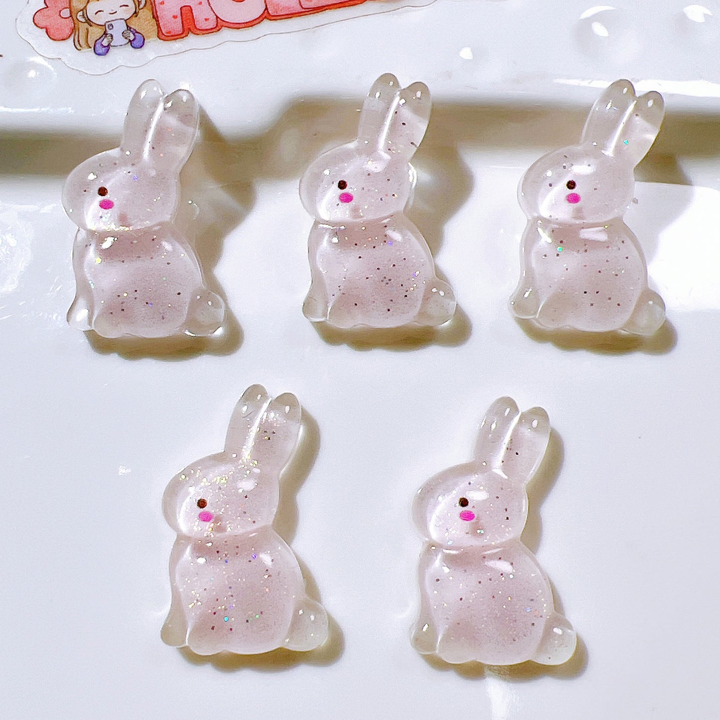 (5pic for1bag)Cutie annimal diy resin charms(pack offline)