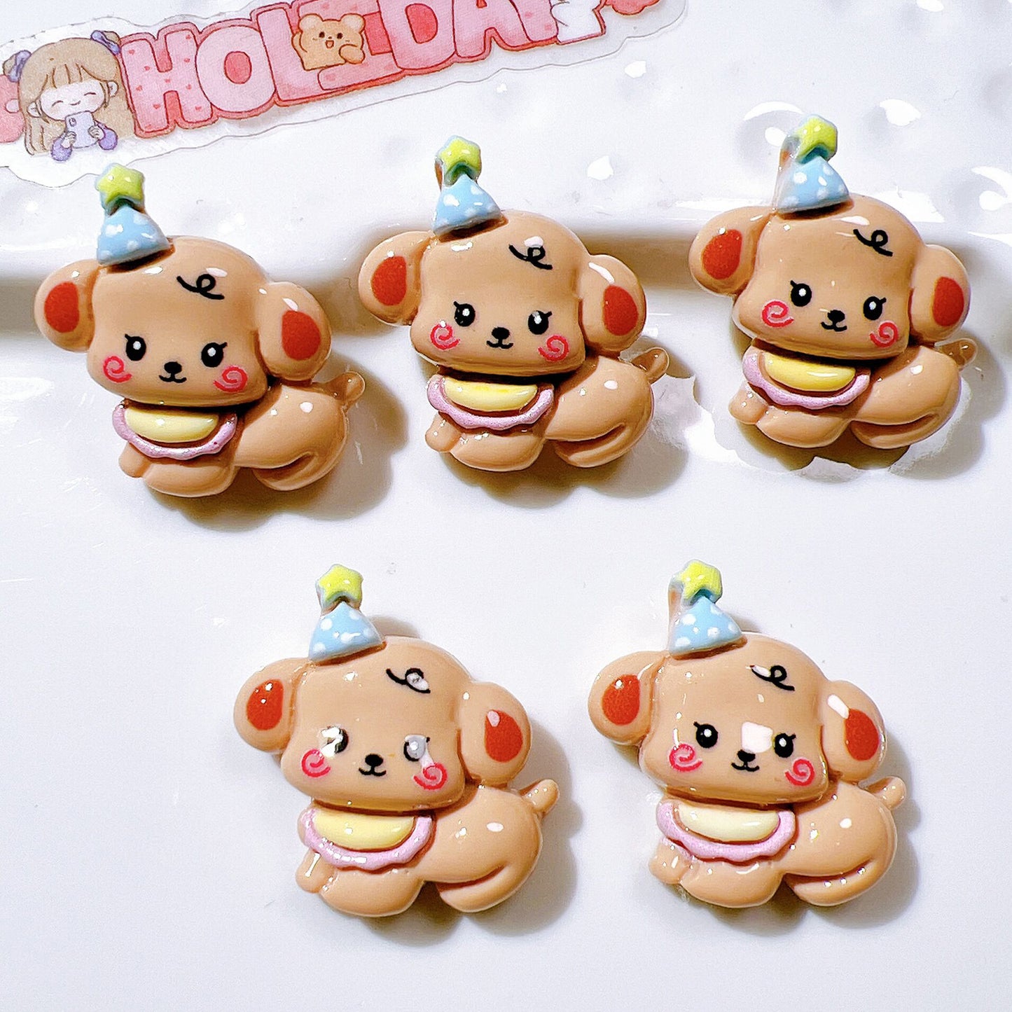 (5pic for 1bag)Cutie Dog Diy Resin Charms(pack Offline)