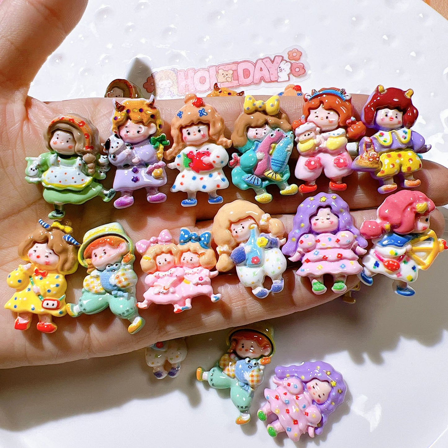 (5pic for 1 Bag) Cutie Constellation Girls DIY Resin Charms (Pack Offline)
