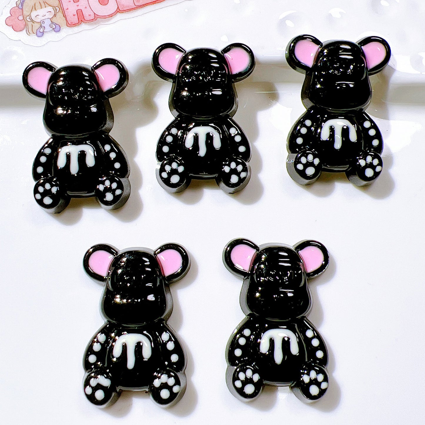 (5pic for1bag)Cutie love bear diy charms (pack offline)