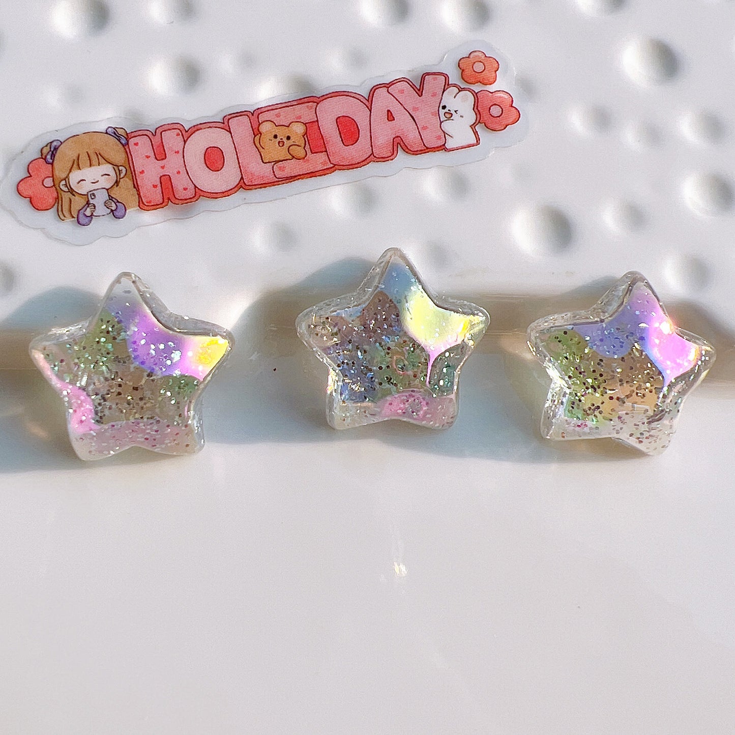 (5picfor1bag) Cutie Acrylic Star Diy Charms Acrylic Star (Pack Offline)