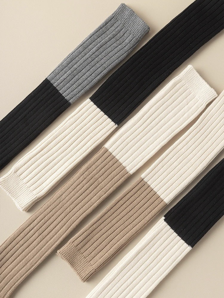 Color Block Striped Over-the-Knee Thigh High Socks For Women