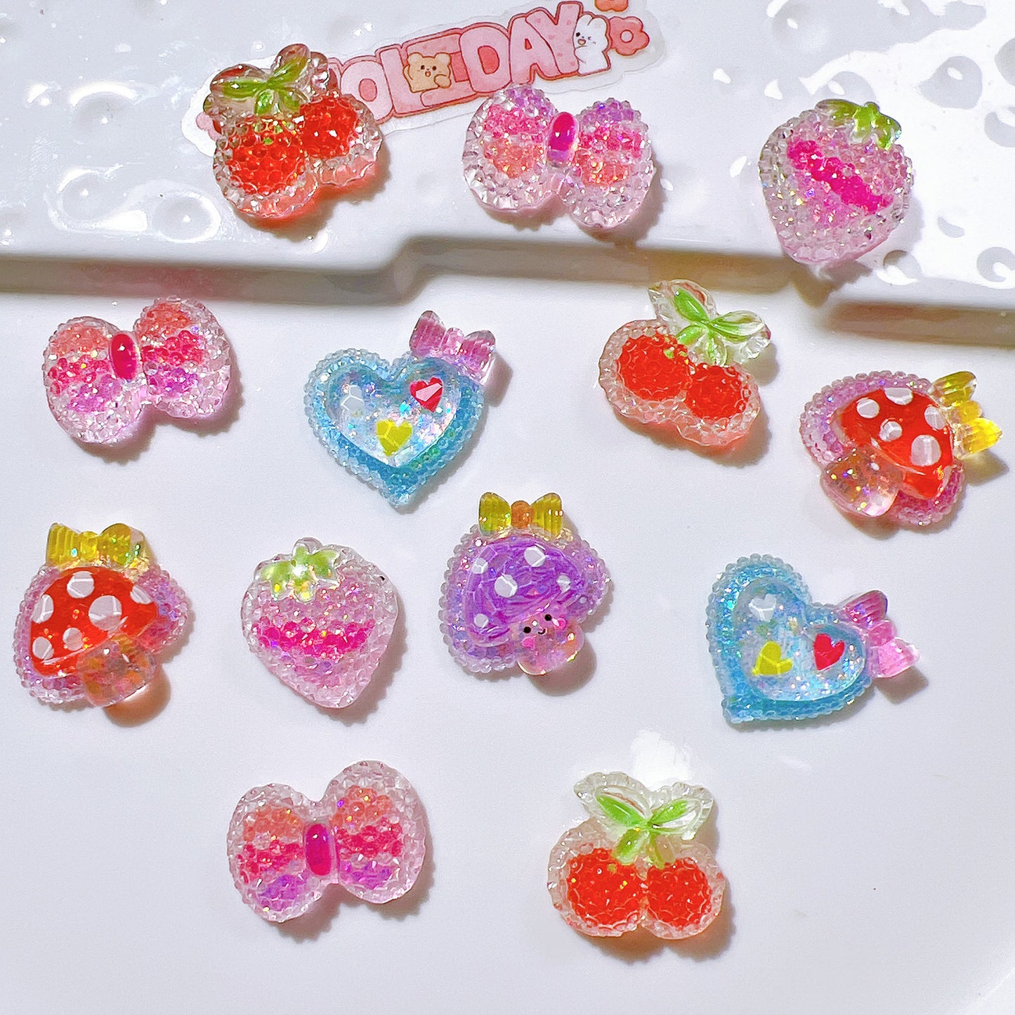 (5pic for1bag)Cutie stars mushrooms diy charms(pack offline)