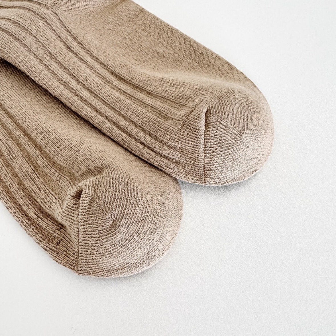 Ruffle Trim Solid Cotton Crew Socks for Women