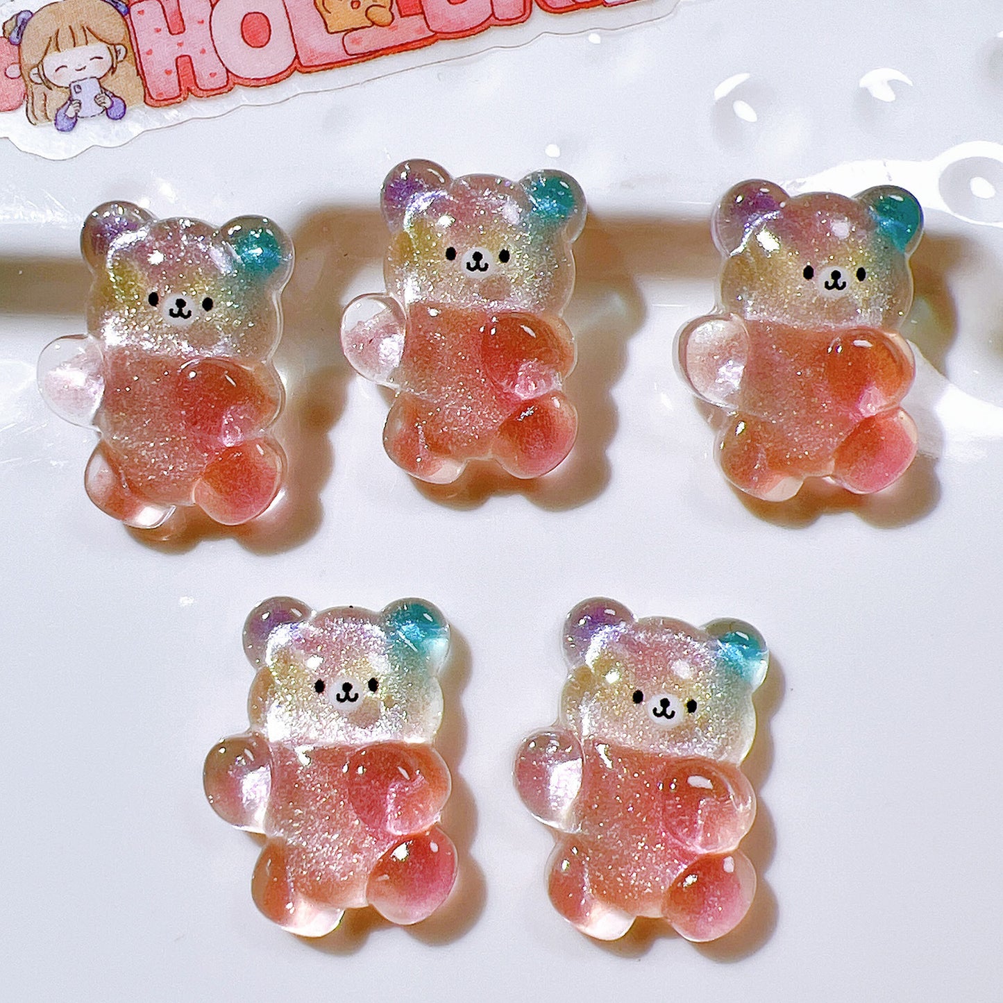 (5pic for1bag)Cutie annimal diy resin charms(pack offline)