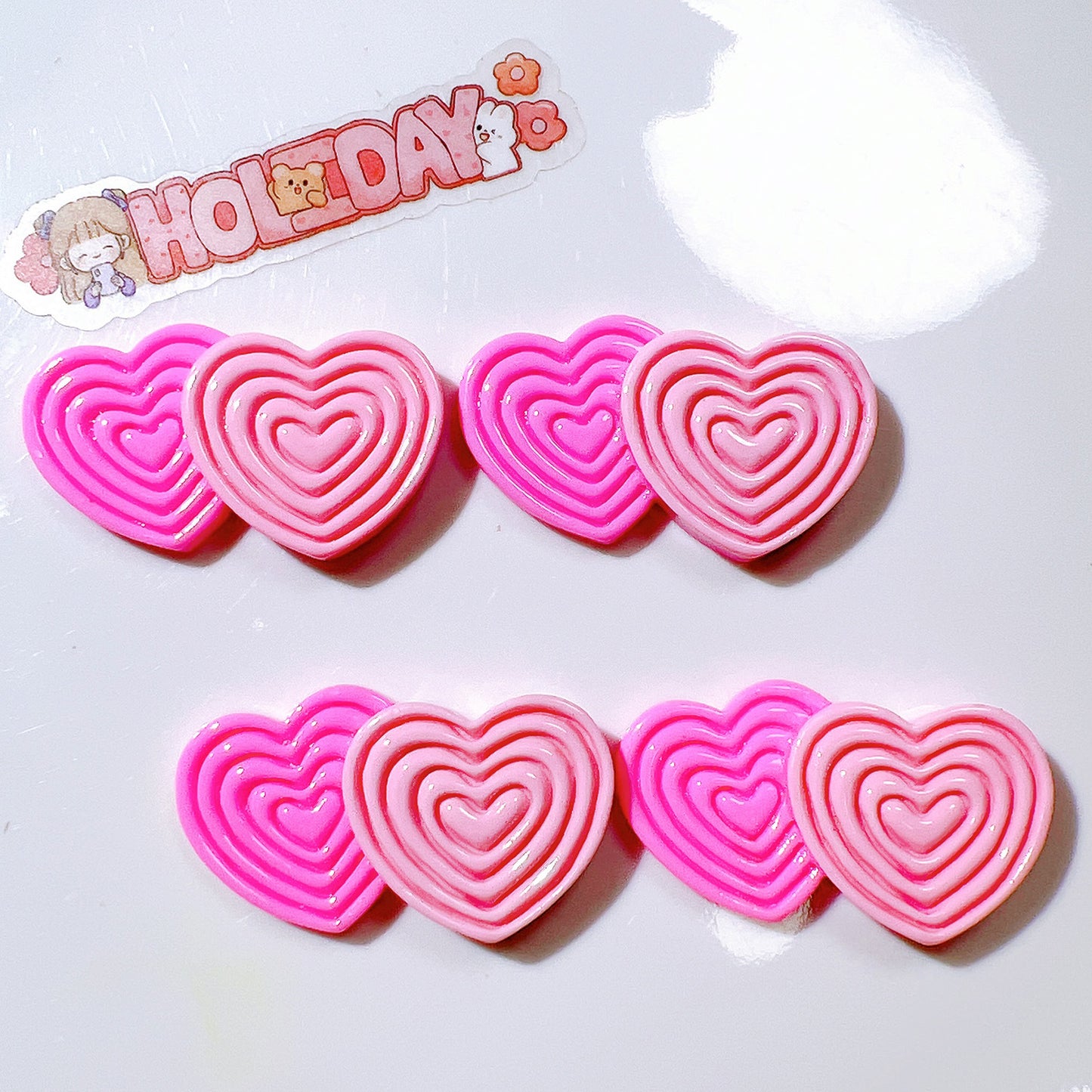 (5pic for1bag)Cutie double love diy resin charms(pack offline)