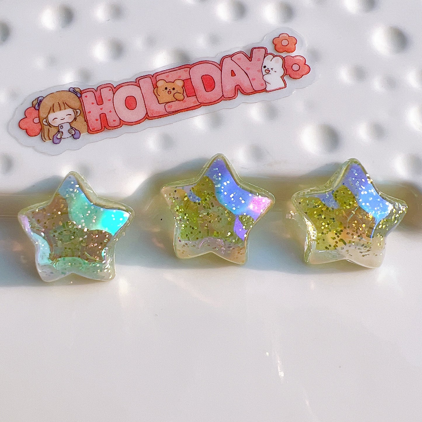 (5picfor1bag) Cutie Acrylic Star Diy Charms Acrylic Star (Pack Offline)