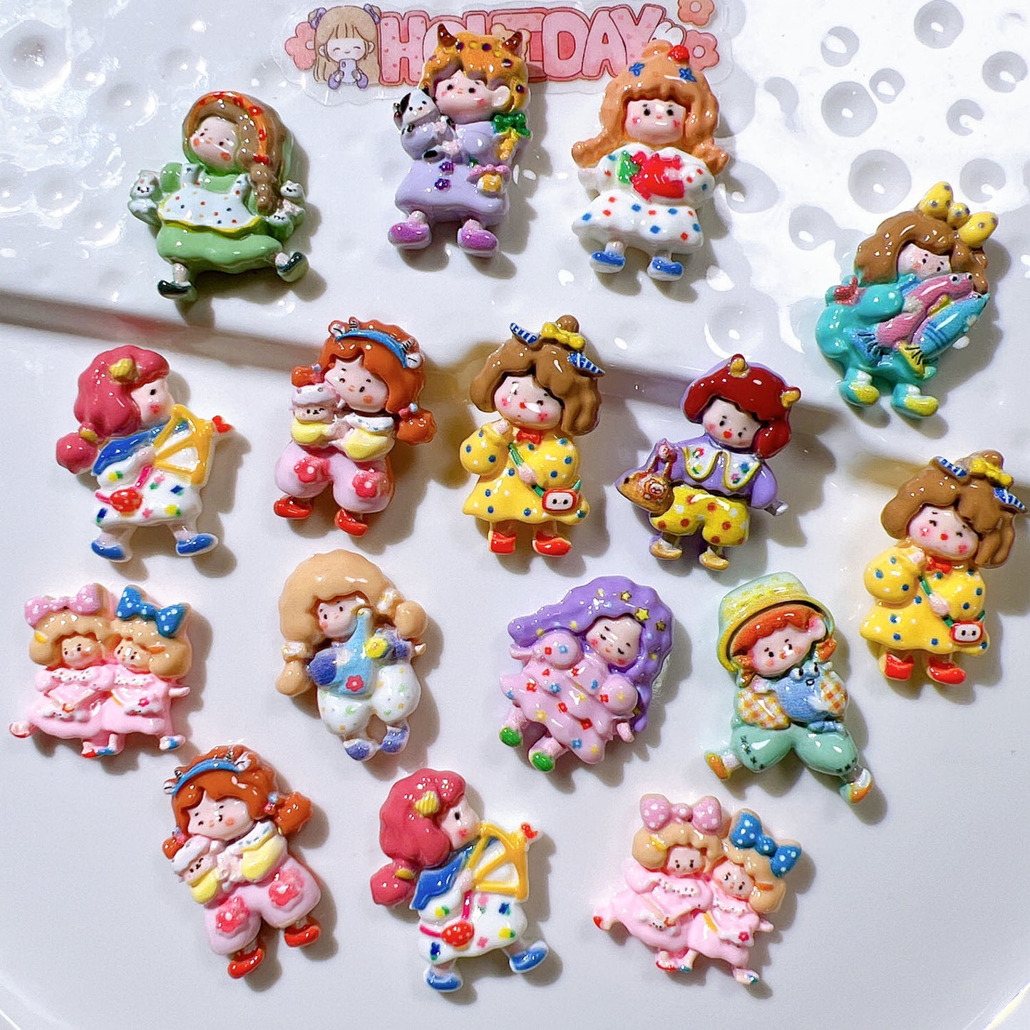 (5pic for 1 Bag) Cutie Constellation Girls DIY Resin Charms (Pack Offline)