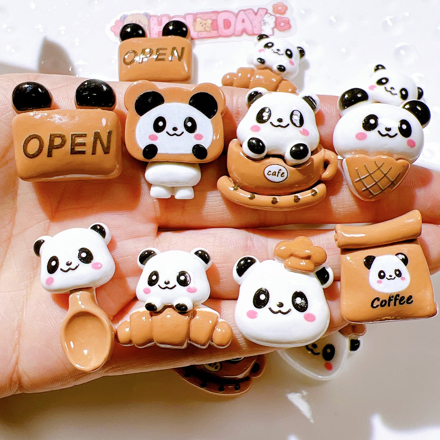 (5pic for1bag)Cutie Brown bear diy charms resin