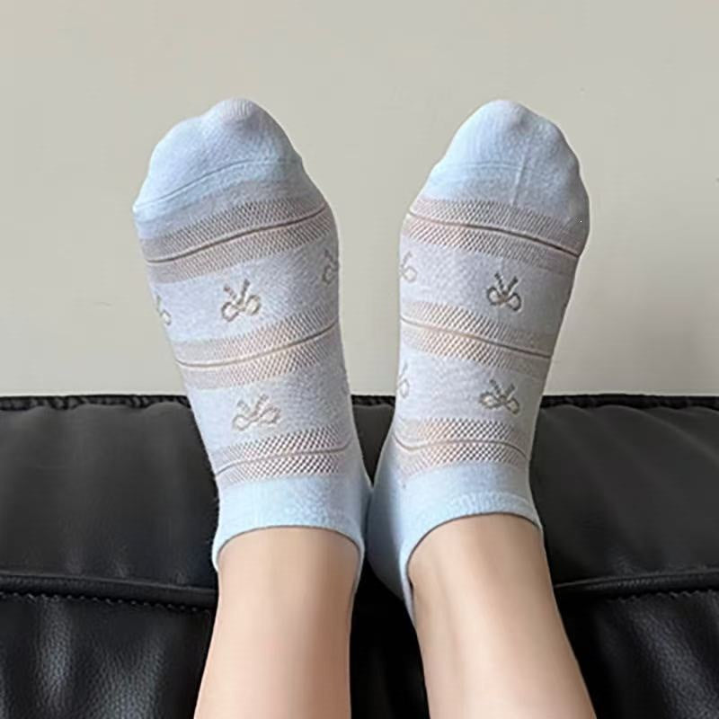 Breathable Mesh No-Show Socks for Women | Thin Summer Socks