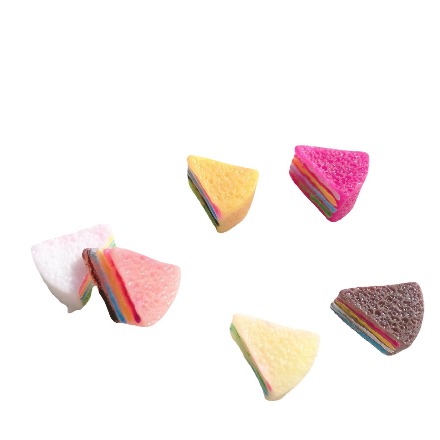 (5pic for 1 Bag)cutie Slice Cake Diy Resin Charms Resin (Pack Offline)