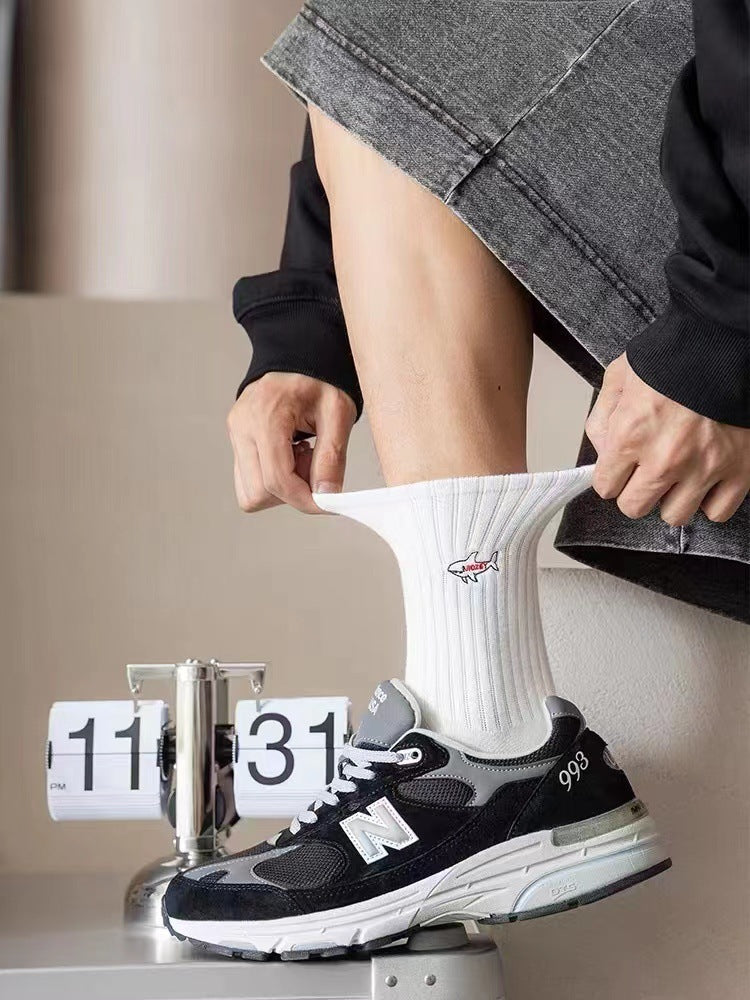 Trendy Cotton Crew Socks for Men | Casual Mid Calf Everyday Socks