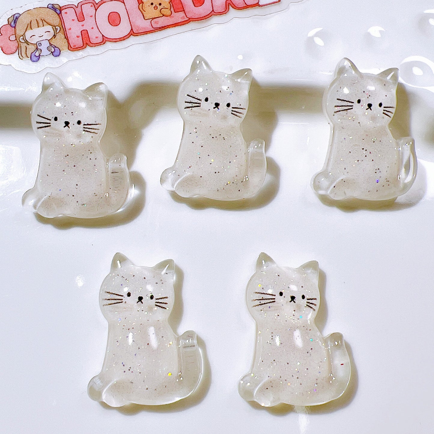 (5pic for1bag)Cutie annimal diy resin charms(pack offline)