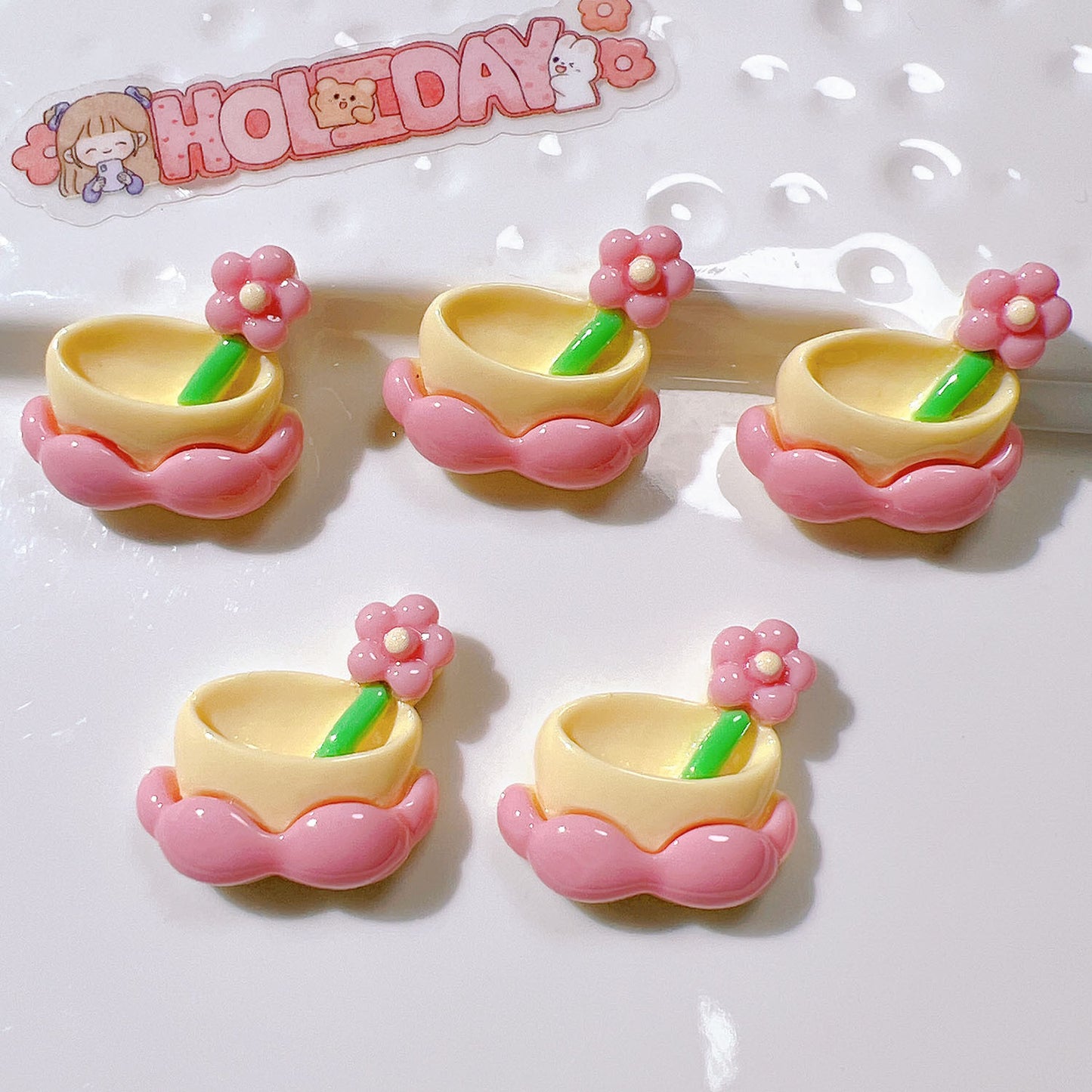 (5pic for 1 Bag) Cutie Coffee Teapot DIY Resin Charms (Pack Offline)