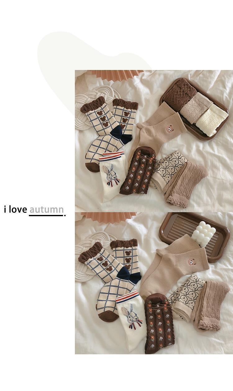 Cute Patterned Crew Socks for Women | Cozy Casual Cotton Socks