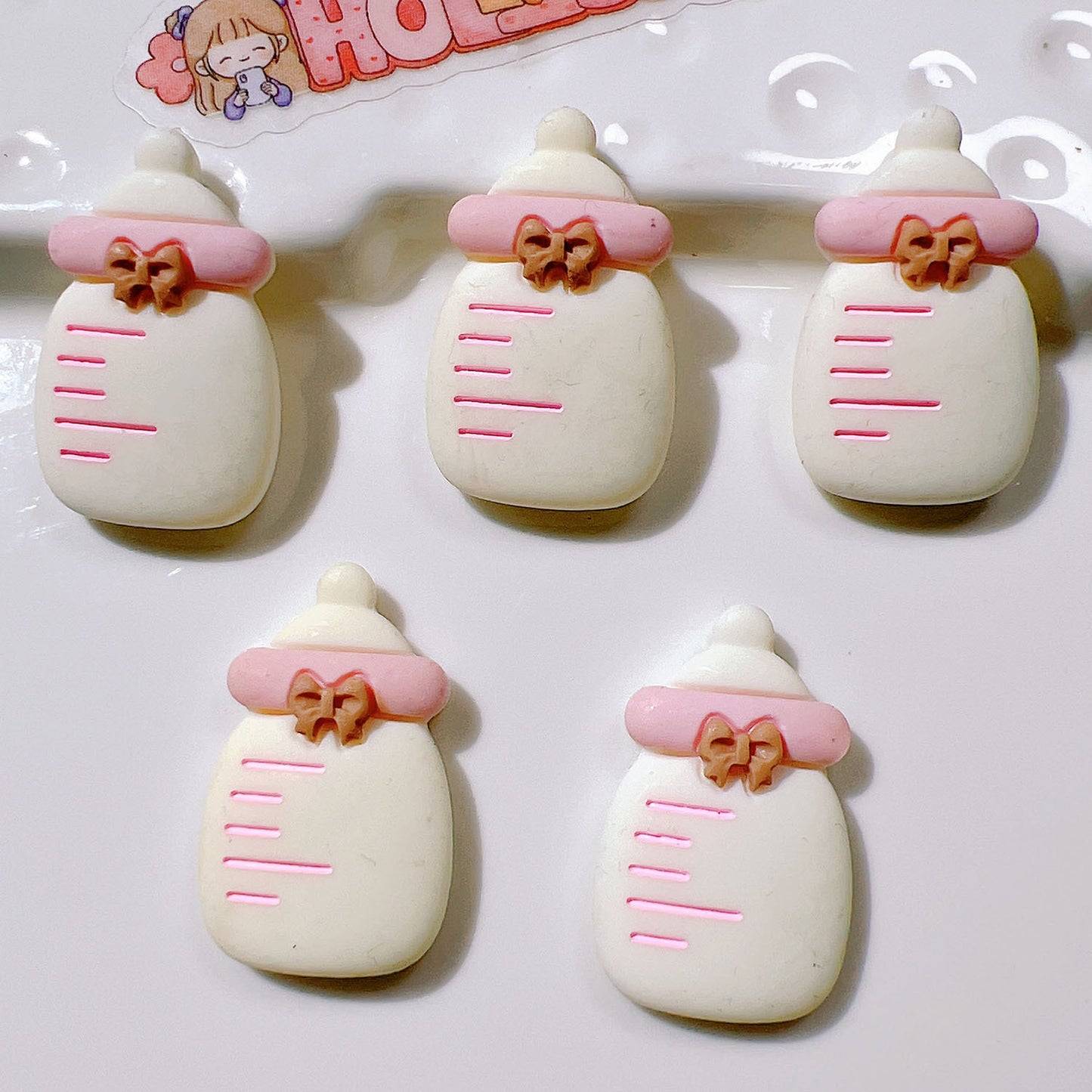 (5pic for 1bag)Cutie Girl Bibs Diy Resin Charms (pack Offline)
