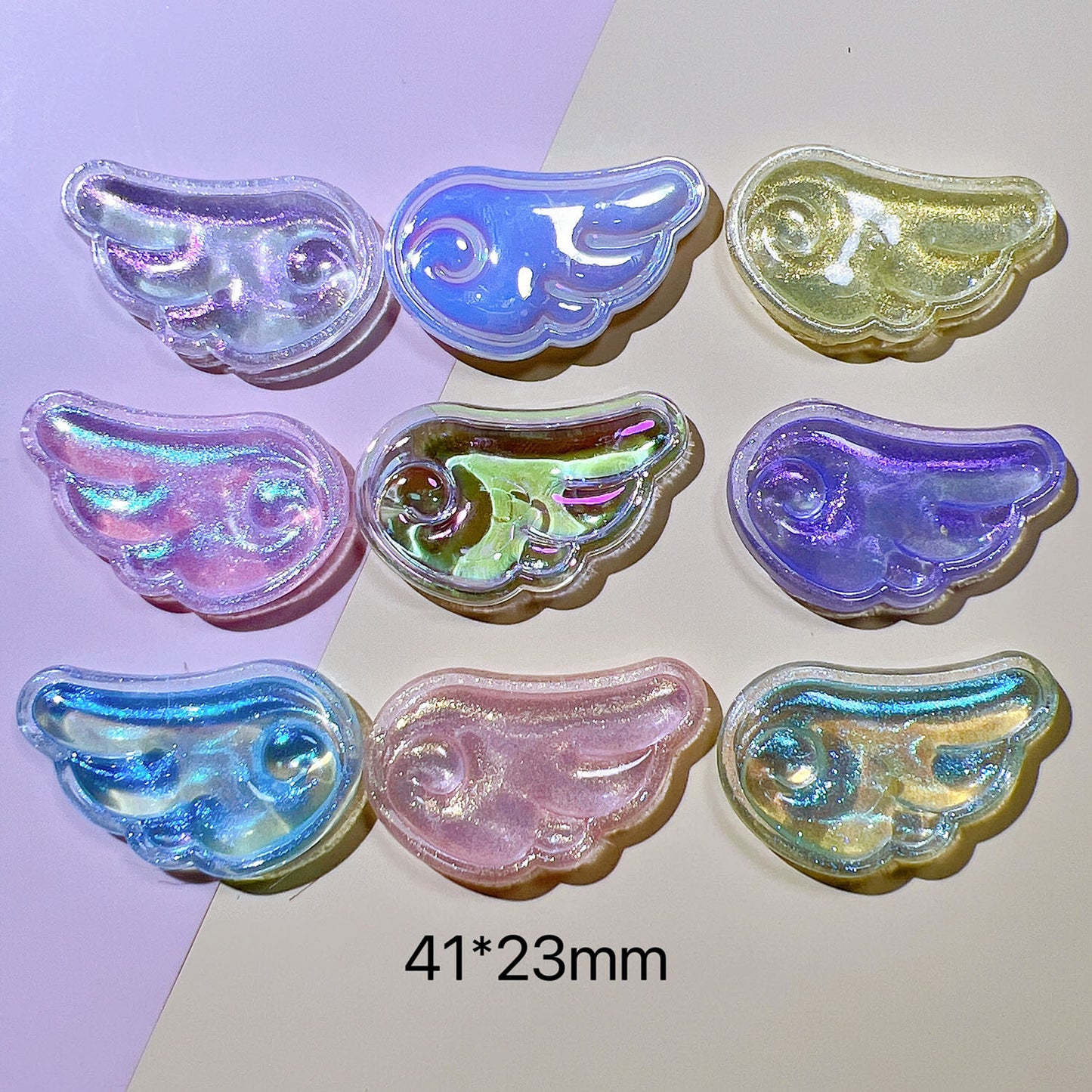 (5 Pic for 1 Bag) Cutie Angel Wing DiyAcrylic Charms (Pack Offline)
