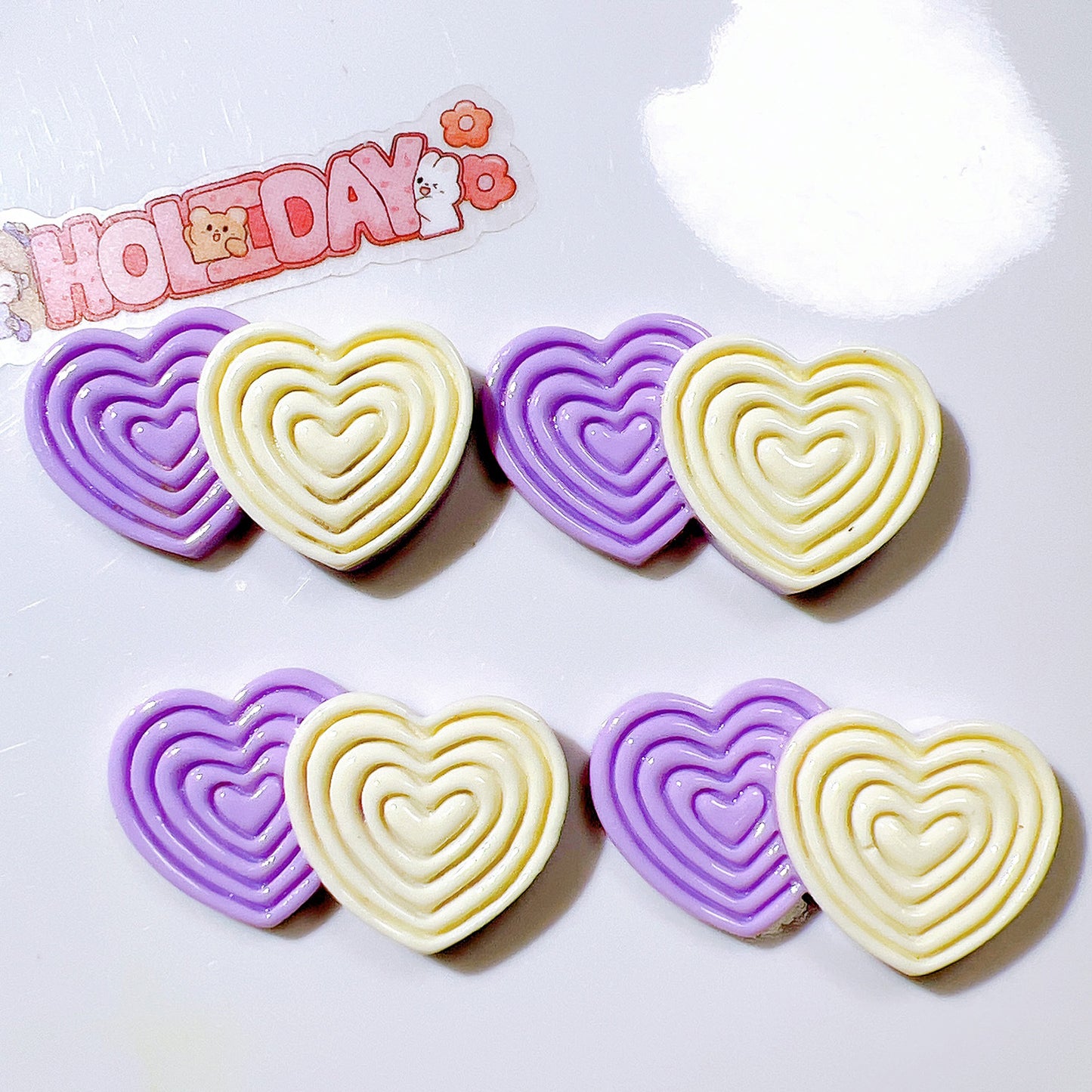 (5pic for1bag)Cutie double love diy resin charms(pack offline)