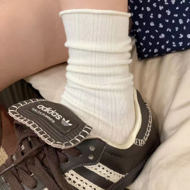 Breathable Mesh Slouch Crew Socks | Cotton Summer Socks for Women