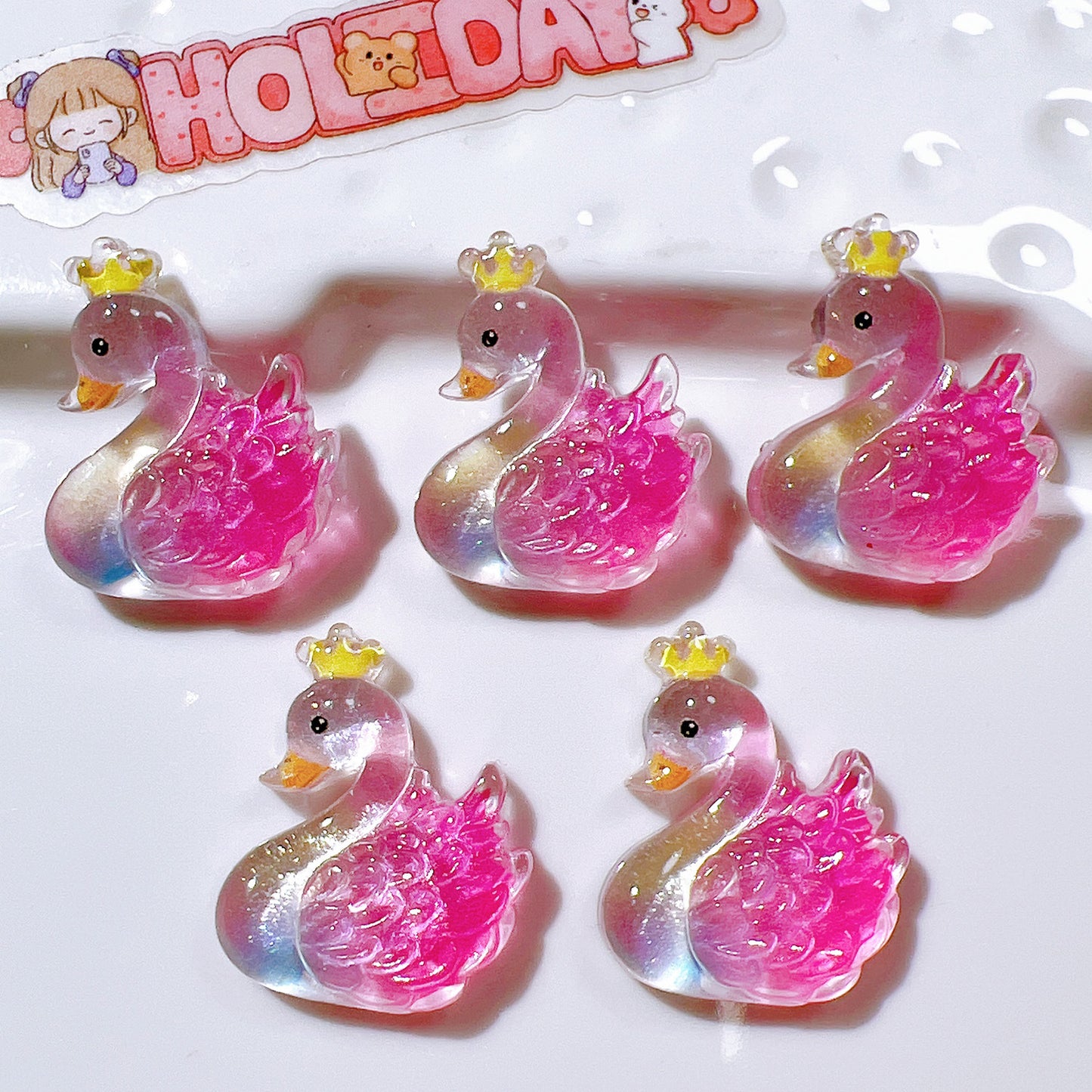 (5pic for1bag)Cutie annimal diy resin charms(pack offline)