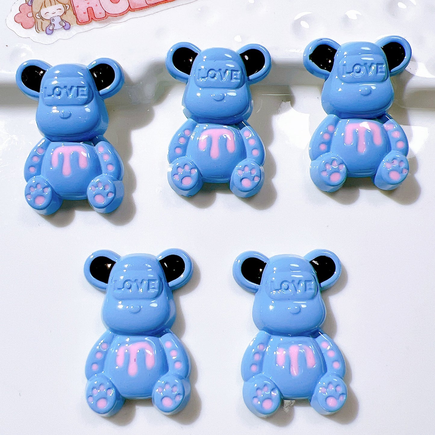 (5pic for1bag)Cutie love bear diy charms (pack offline)