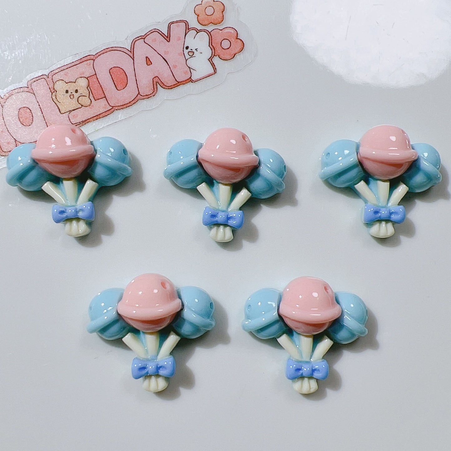 (5pic for 1bag)Cutie lollipop bouquets diy resin charms (pack offline)