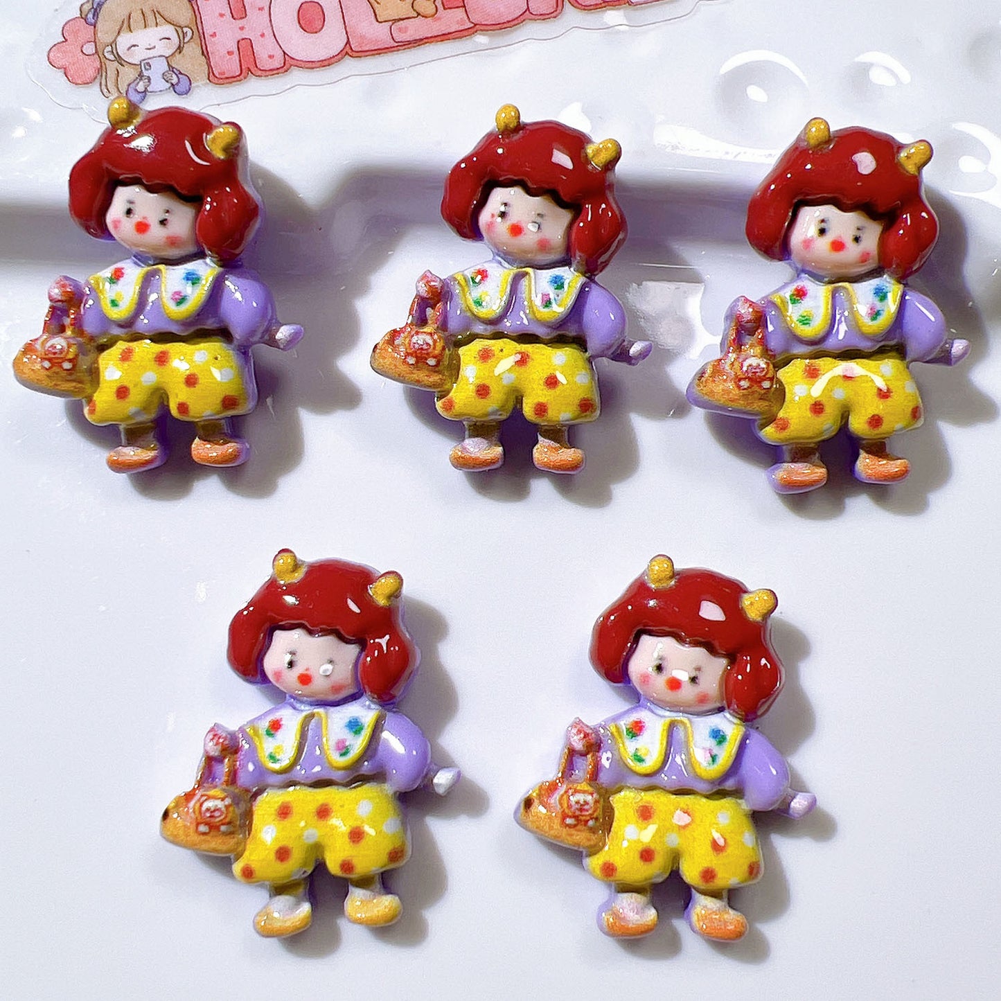 (5pic for 1 Bag) Cutie Constellation Girls DIY Resin Charms (Pack Offline)