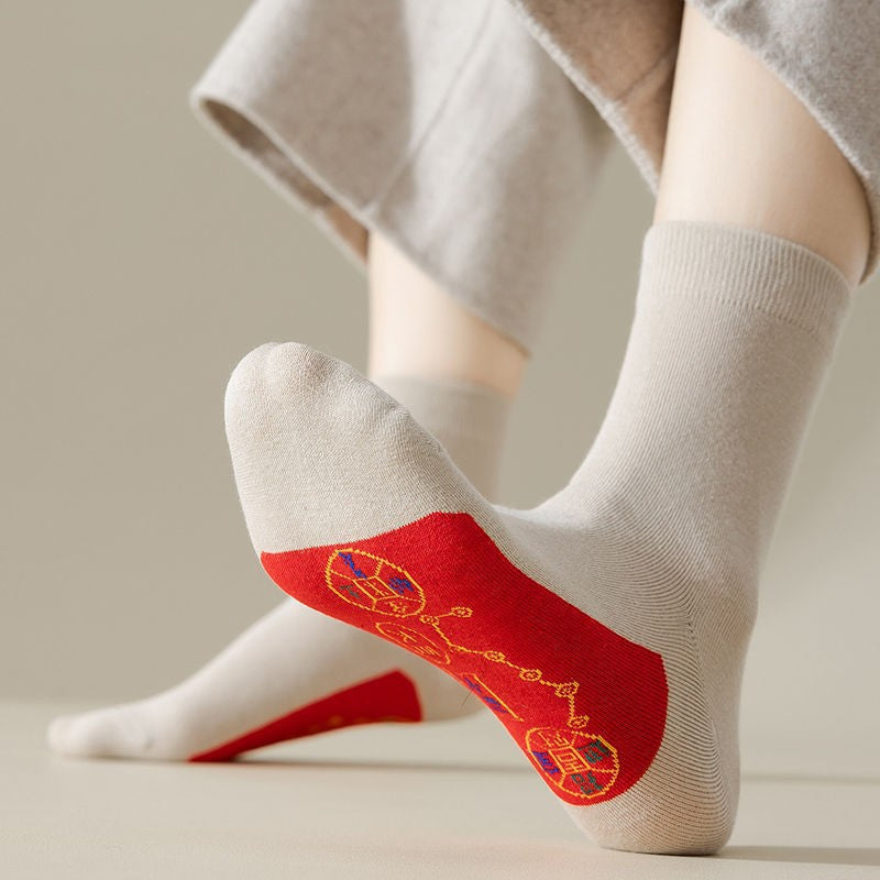 Lucky Novelty Crew Socks | Good Fortune New Year Socks