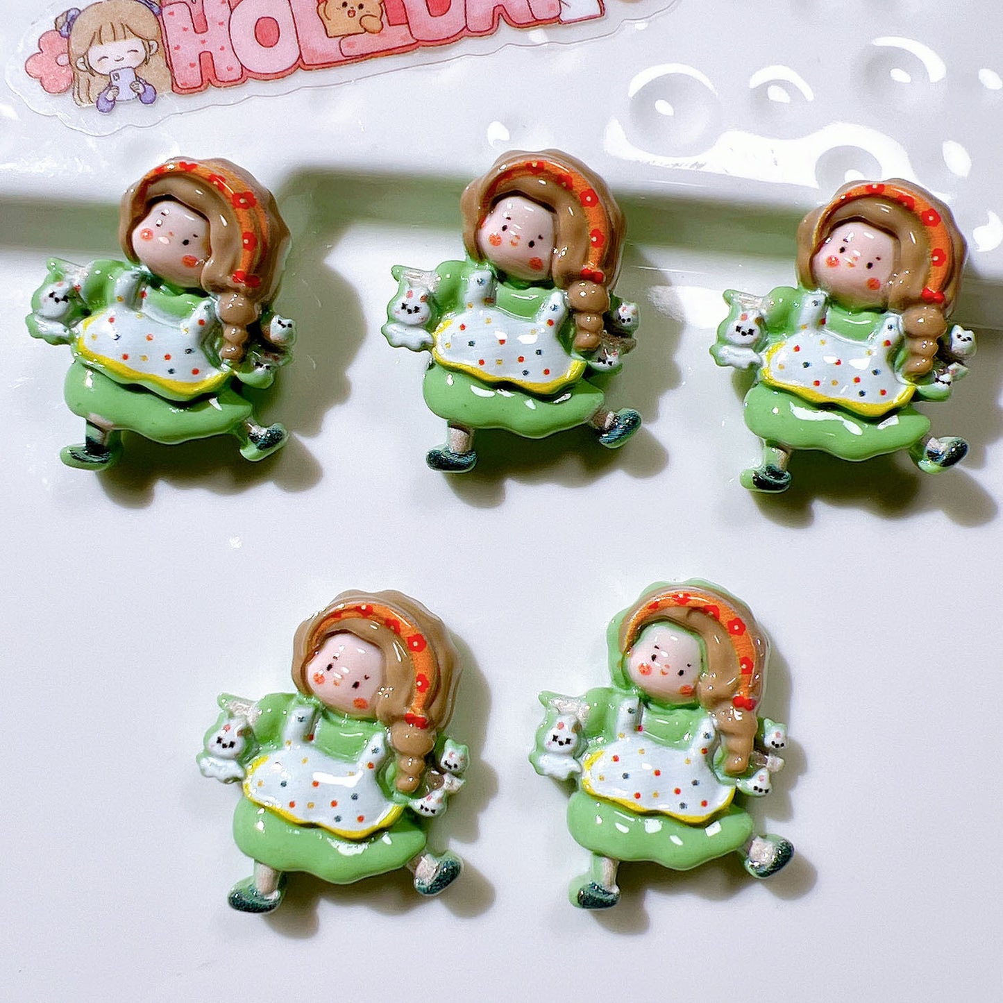 (5pic for 1 Bag) Cutie Constellation Girls DIY Resin Charms (Pack Offline)