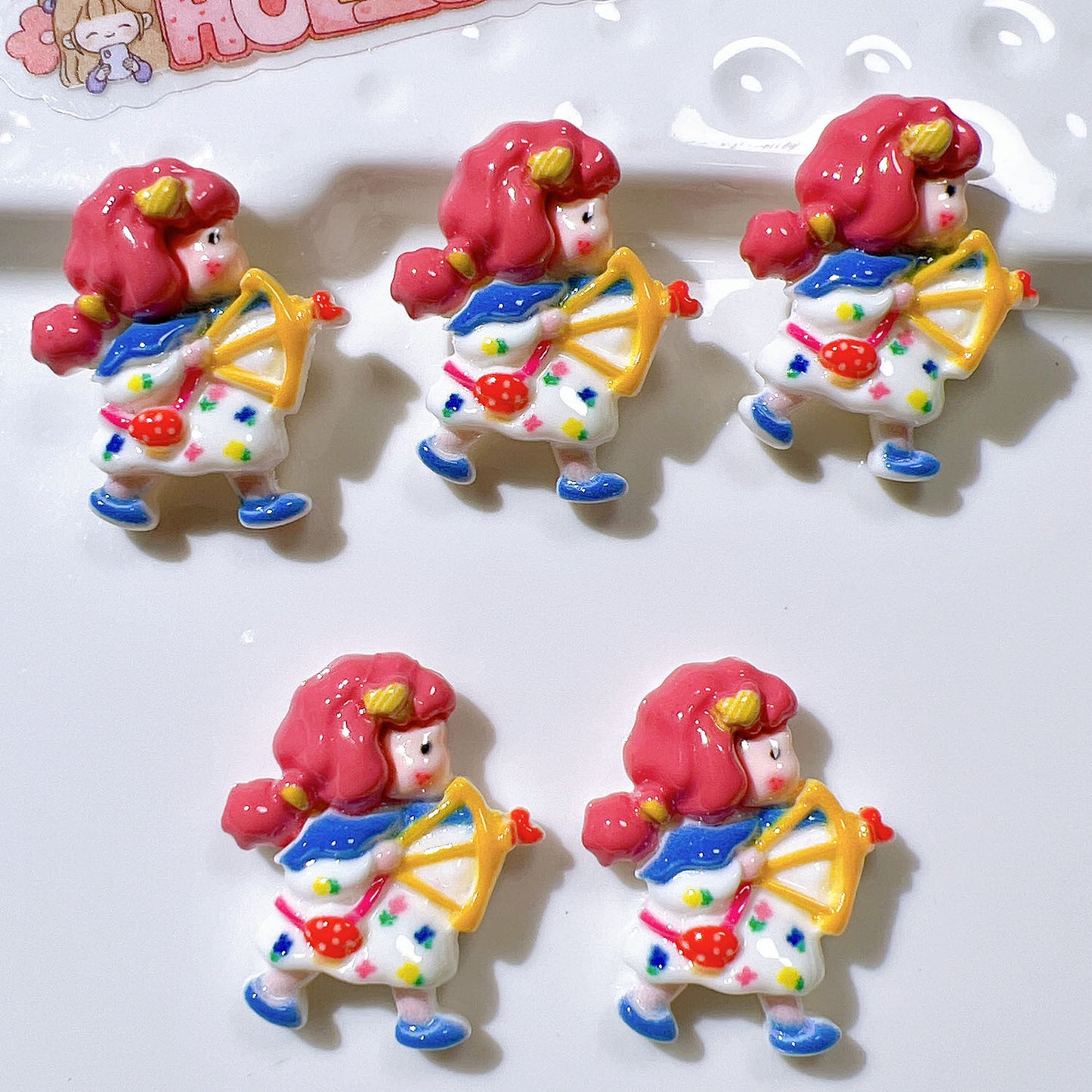 (5pic for 1 Bag) Cutie Constellation Girls DIY Resin Charms (Pack Offline)